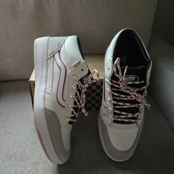 Vans Zahba Mid Men 13 White and Red VR3 Cush Leather Suede 042025 - Picture 6 of 10